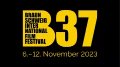schwarz-gelbes Logo 37. Braunschweig International Film Festival Datum: 06.-12. November 2023