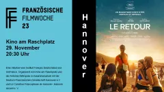 Bildbeschreibung: Französische Filmwoche 2023. Filmplakat "Le retour".